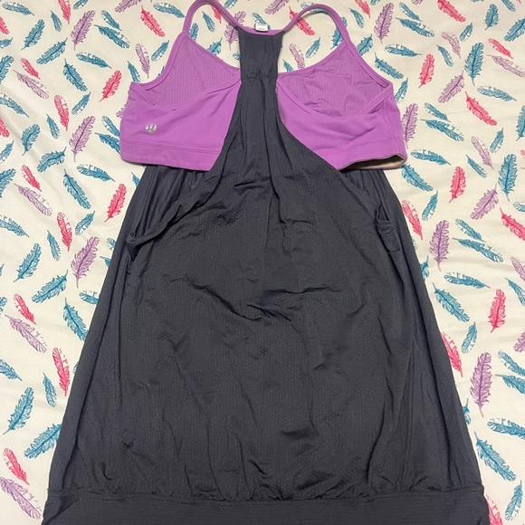 Lululemon Gray and Purple Tank Top - Picture 4 of 6